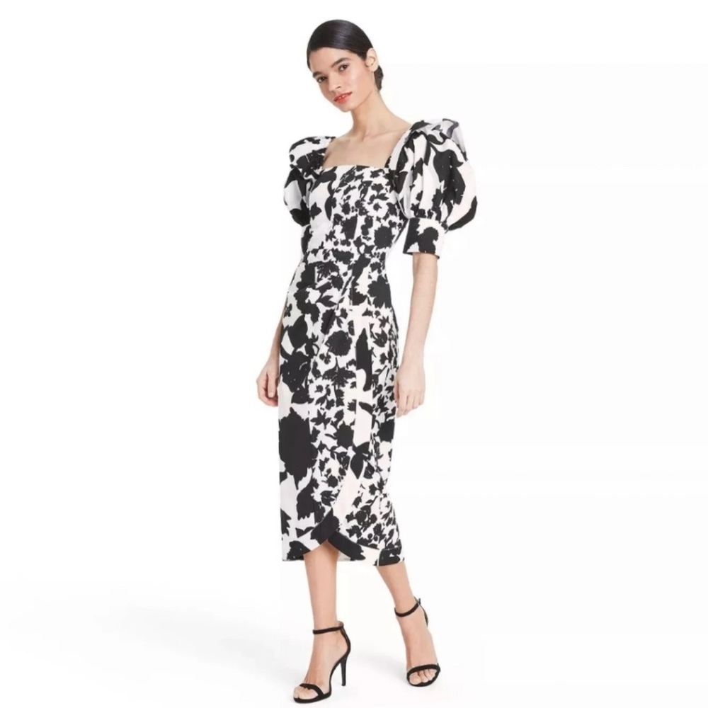 Christopher John Rogers - Floral puff sleeve dress